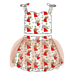 Under the Tree Glimmer Tulle Skirt Set - Knit - Pre Order - Christmas Special