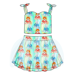 Too Much Christmas Glimmer Tulle Skirt Set - Knit - Pre Order - Christmas Special
