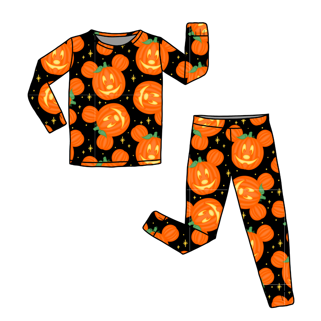 Pumpkin Ears Slumber Bamboo Long Sleeve Pants Set - PRE ORDER