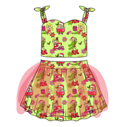 Merry Girl Era Glimmer Tulle Skirt Set - Knit - Pre Order - Christmas Special