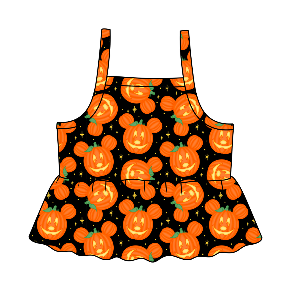Pumpkin Ears - Tootsie Peplum Tank Knit - PRE ORDER
