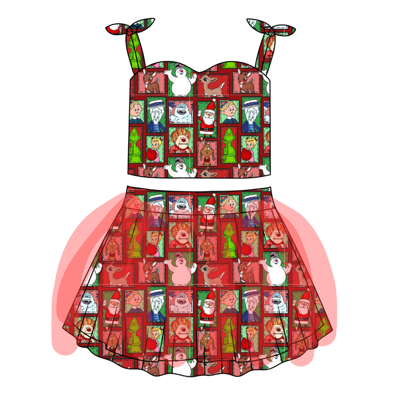 Christmas through the Years Glimmer Tulle Skirt Set - Knit - Pre Order - Christmas Special