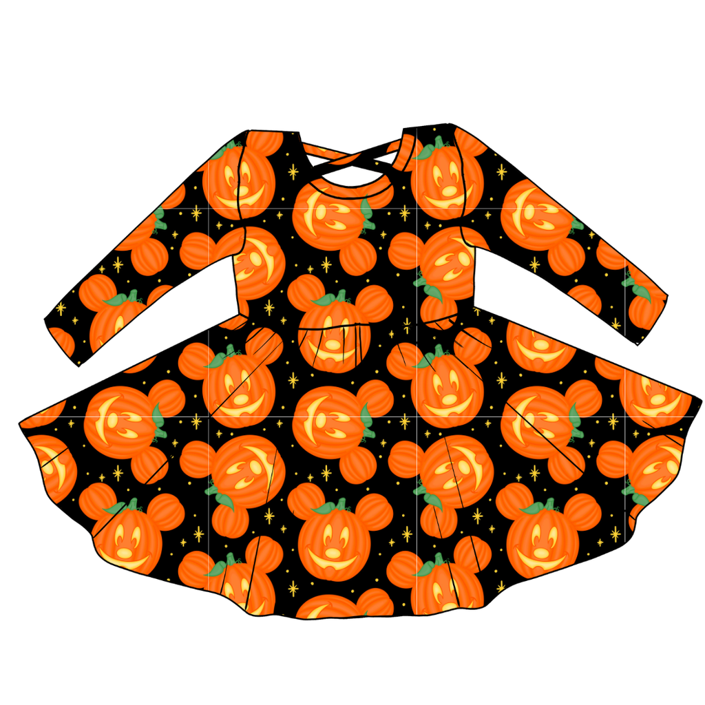 Pumpkin Ears - Violet Cross Back Long Sleeve Knit - PRE ORDER