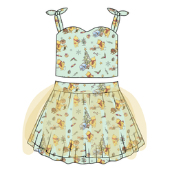 Woodland Christmas Wishes Glimmer Tulle Skirt Set - Knit - Pre Order - Christmas Special