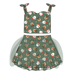 Sleigh Bell Dreams Glimmer Tulle Skirt Set - Knit - Pre Order - Christmas Special