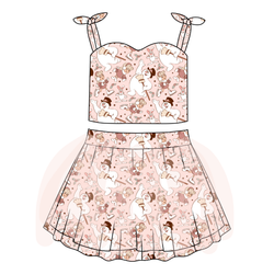 Jolly Snowman - Pink Glimmer Tulle Skirt Set - Knit - Pre Order - Christmas Special