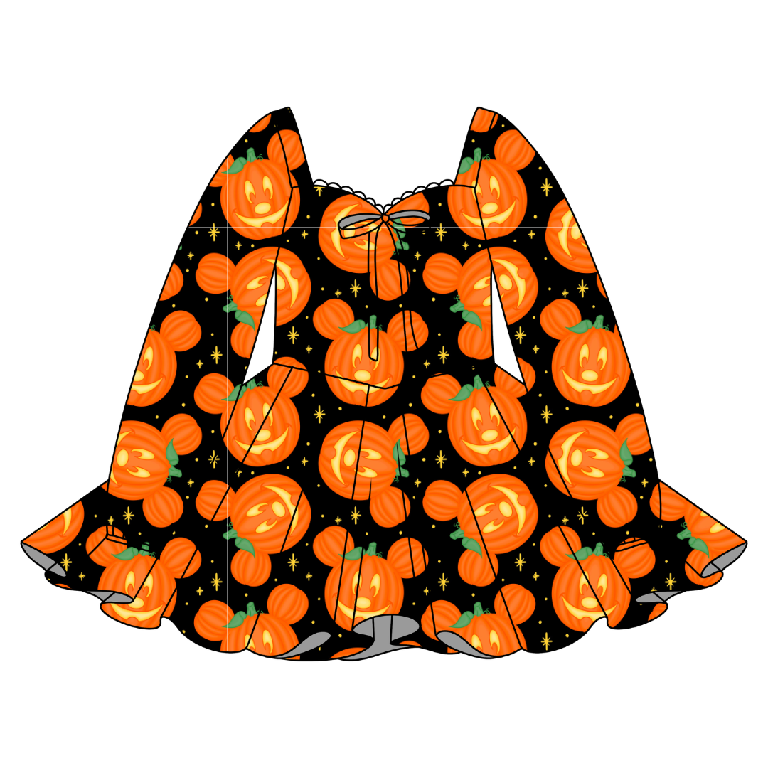 Pumpkin Ears - Chloe Long Sleeve Sweetheart Dress Knit - PRE ORDER