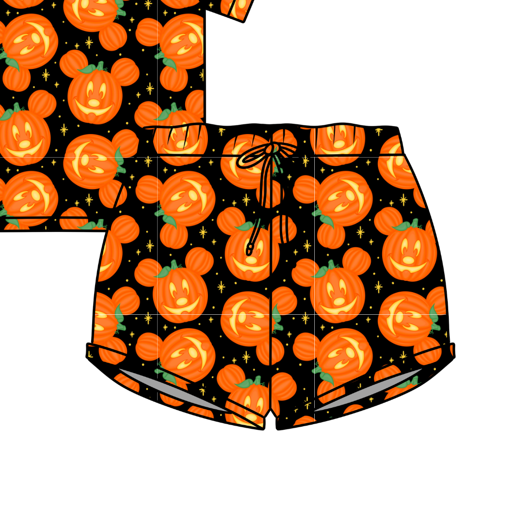 Pumpkin Ears Jazzy Adult Pajama Bamboo Shorts - Pre Order