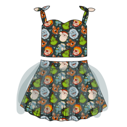 Classic Christmas Mischief Glimmer Tulle Skirt Set - Knit - Pre Order - Christmas Special