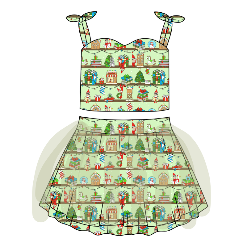 Holiday Hide & Seek Glimmer Tulle Skirt Set - Knit - Pre Order - Christmas Special