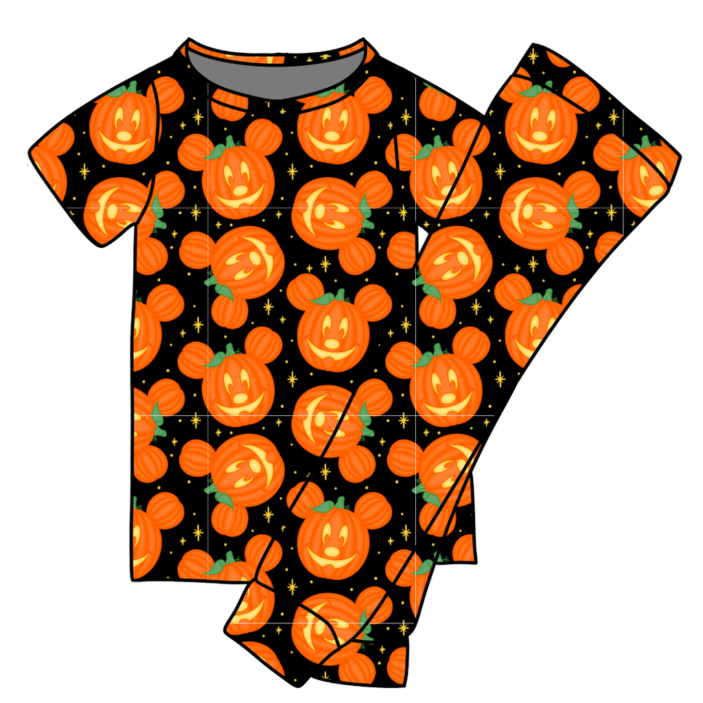 Pumpkin Ears Cozy Bamboo Short Sleeve Pants Set - PRE ORDER