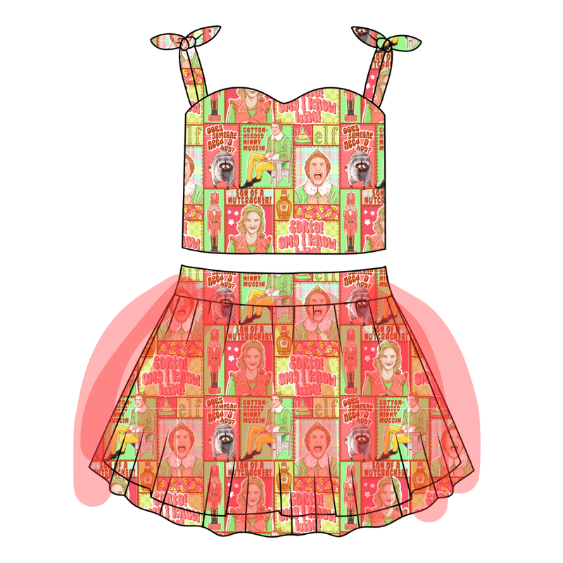 Someone Needs a Hug Glimmer Tulle Skirt Set - Knit - Pre Order - Christmas Special