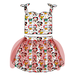 Jolly Holiday Crew Glimmer Tulle Skirt Set - Knit - Pre Order - Christmas Special