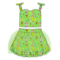 Swamp Bells Glimmer Tulle Skirt Set - Knit - Pre Order - Christmas Special