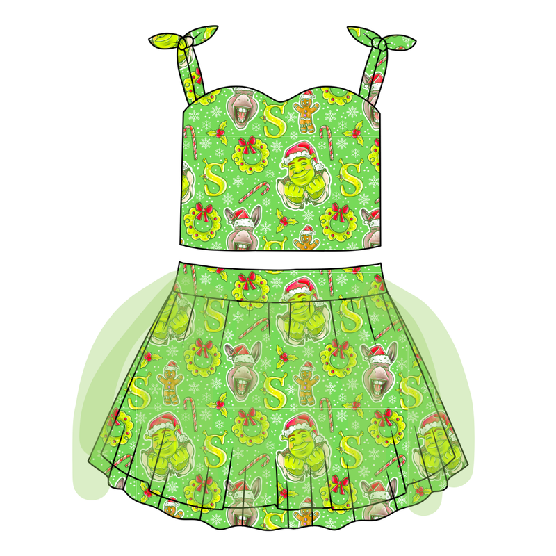 Swamp Bells Glimmer Tulle Skirt Set - Knit - Pre Order - Christmas Special