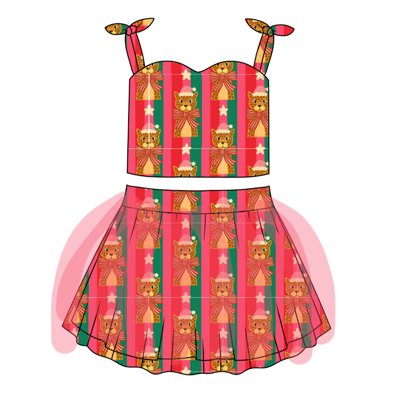 Festive & Fierce Glimmer Tulle Skirt Set - Knit - Pre Order - Christmas Special