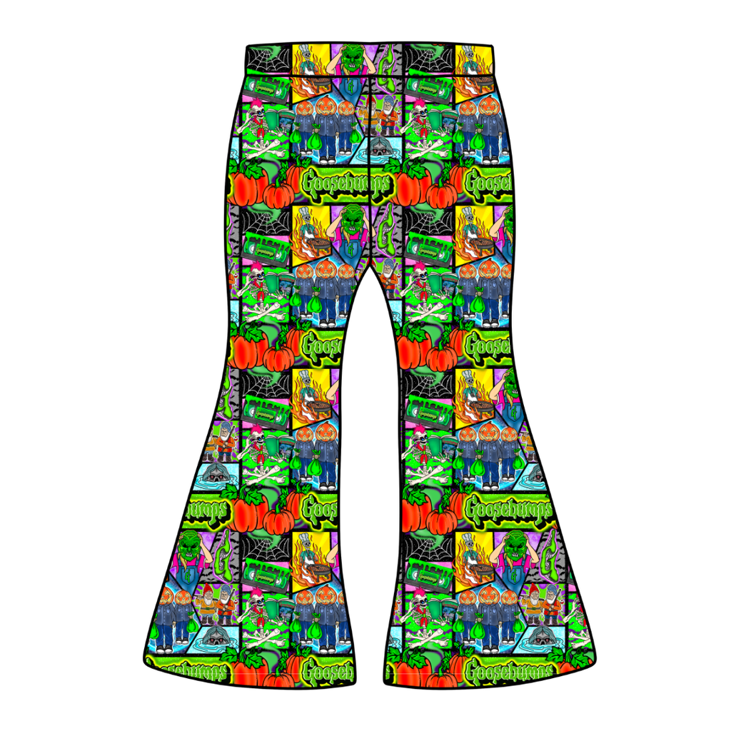 Bedtime Spooks Mod Adult Flare Bamboo Pants - Pre Order