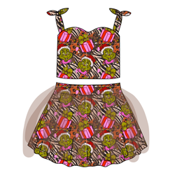 Pretty Mean Christmas Glimmer Tulle Skirt Set - Knit - Pre Order - Christmas Special