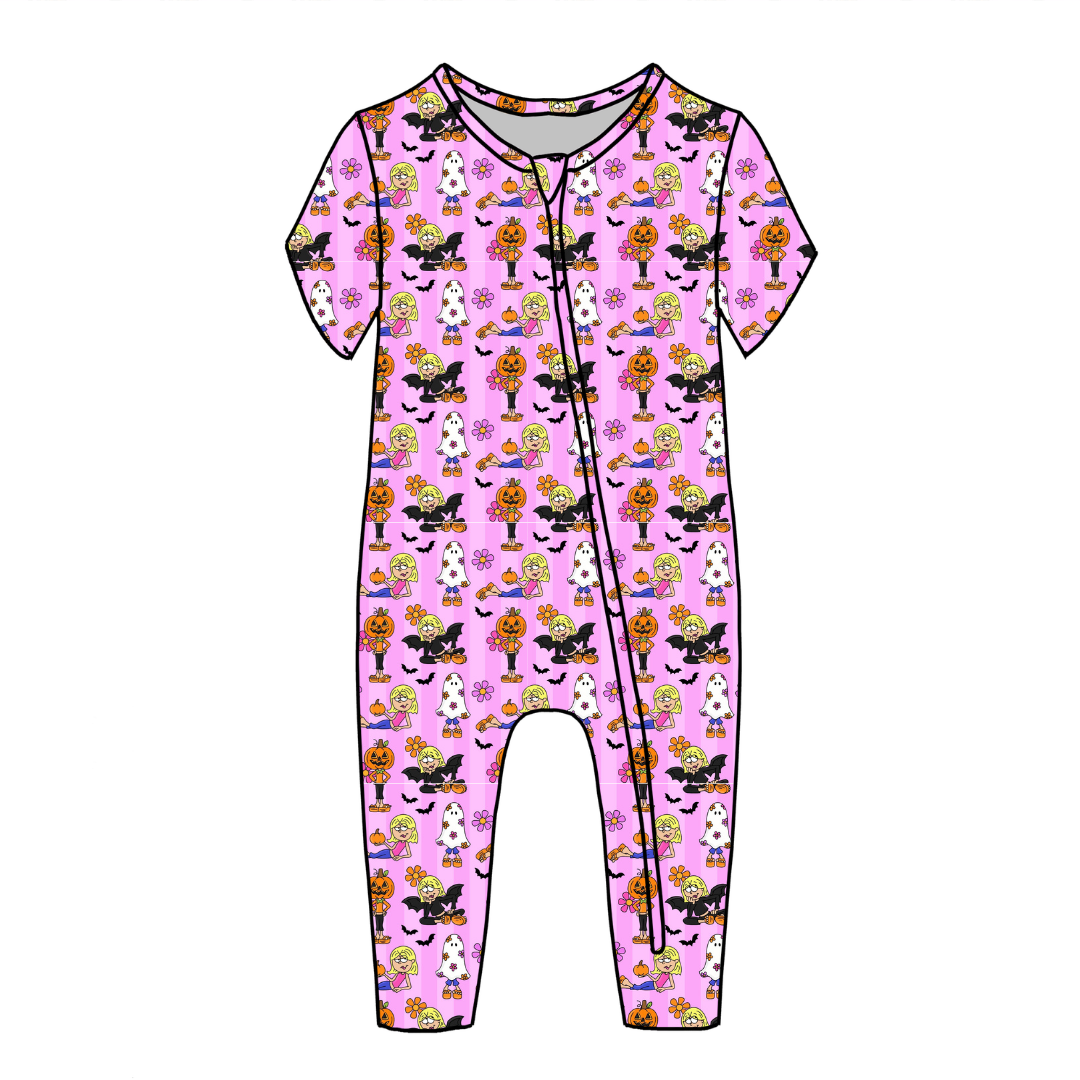 hey now hey now Dandelion Short Sleeve Sleeper Bamboo - PRE ORDER