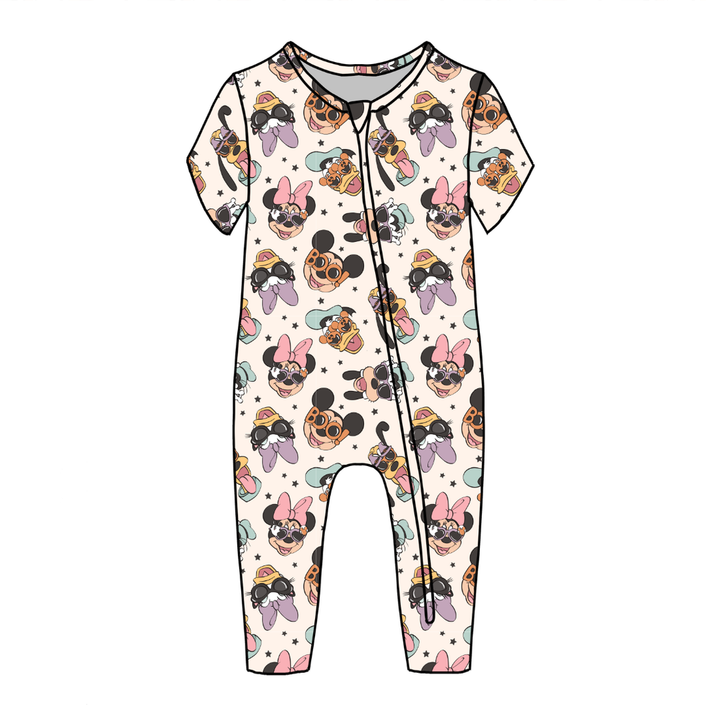 Spooky Cute Crew Dandelion Short Sleeve Sleeper Bamboo - PRE ORDER