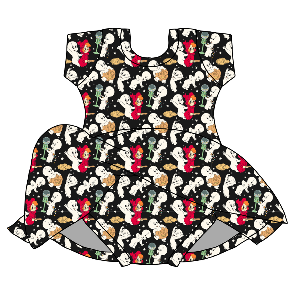Favorite Ghost - Chic Short sleeve Skirted Leotard Knit - PRE ORDER