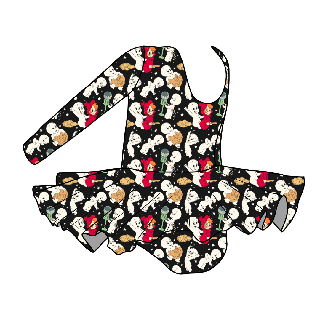 FAVORITE GHOST - Grace Long Sleeve Skirted Leotard - PRE ORDER