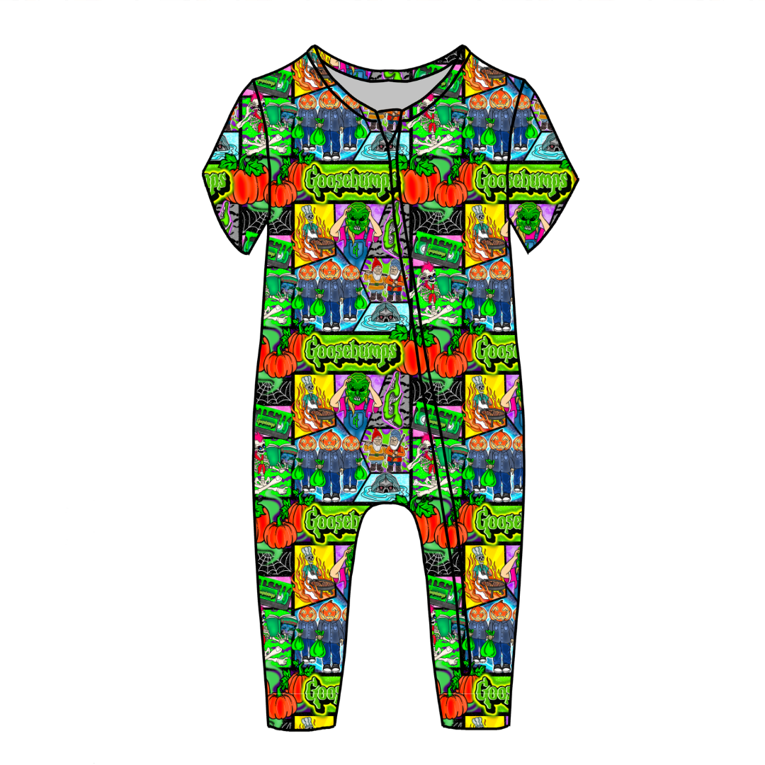 Bedtime Spooks Dandelion Short Sleeve Sleeper Bamboo - PRE ORDER