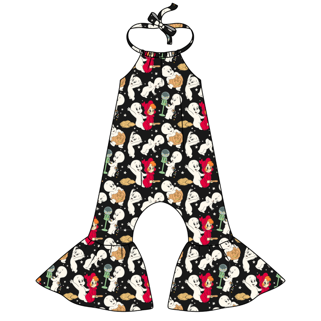 Favorite Ghost - Stardust Bellbottom Halter Romper Knit - PRE ORDER