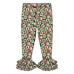 Christmas Cookies Juniper Ruffle Leggings - Knit - Pre Order - Christmas Special