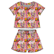 Royal Daydreams Orchid Ruffle Short Sleeve Short Set Bamboo - PRE ORDER