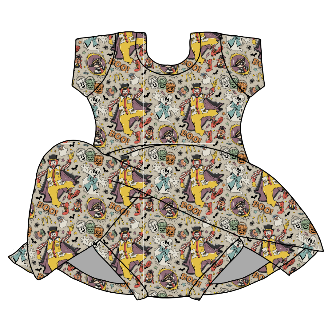 Midnight Snack Squad - Chic Short sleeve Skirted Leotard Knit - PRE ORDER