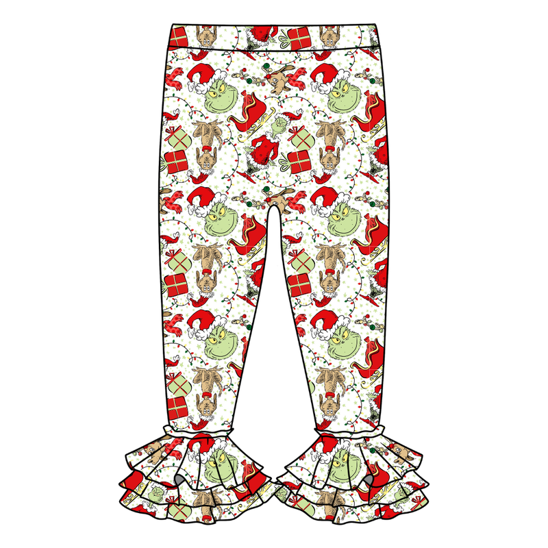 Mistle Toe & Mischief Juniper Ruffle Leggings - Knit - Pre Order - Christmas Special