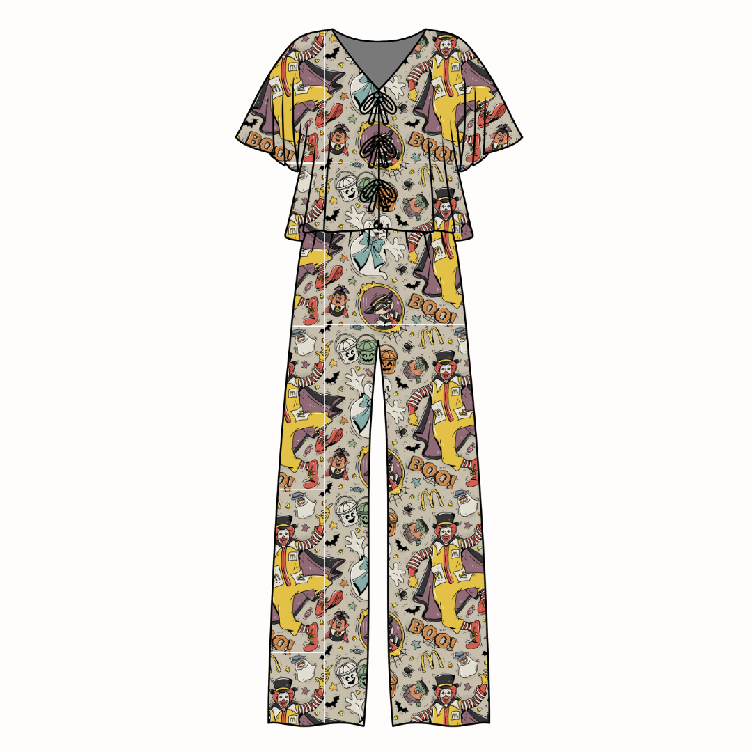 Midnight Snack Squad - Lollipop Women's Front Tie Set Bamboo - Pre Order