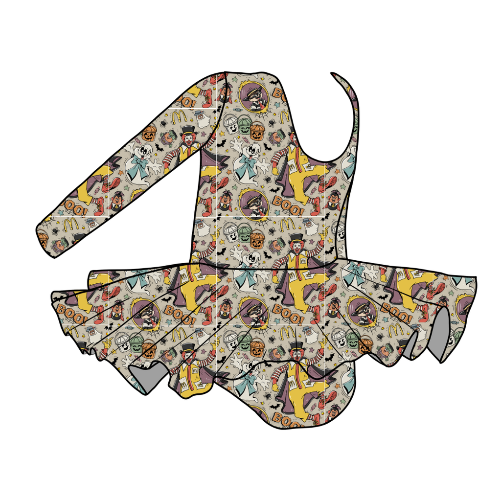 MIDNIGHT SNACK SQUAD - Grace Long Sleeve Skirted Leotard - PRE ORDER