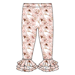 Jolly Snowman - Pink Juniper Ruffle Leggings - Knit - Pre Order - Christmas Special