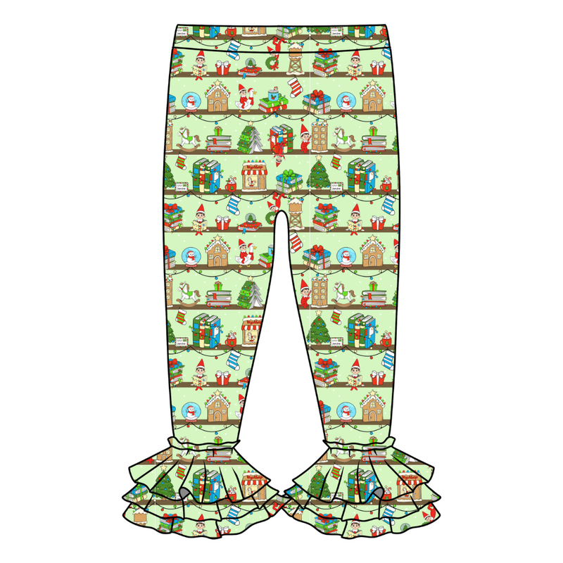 Holiday Hide & Seek Juniper Ruffle Leggings - Knit - Pre Order - Christmas Special