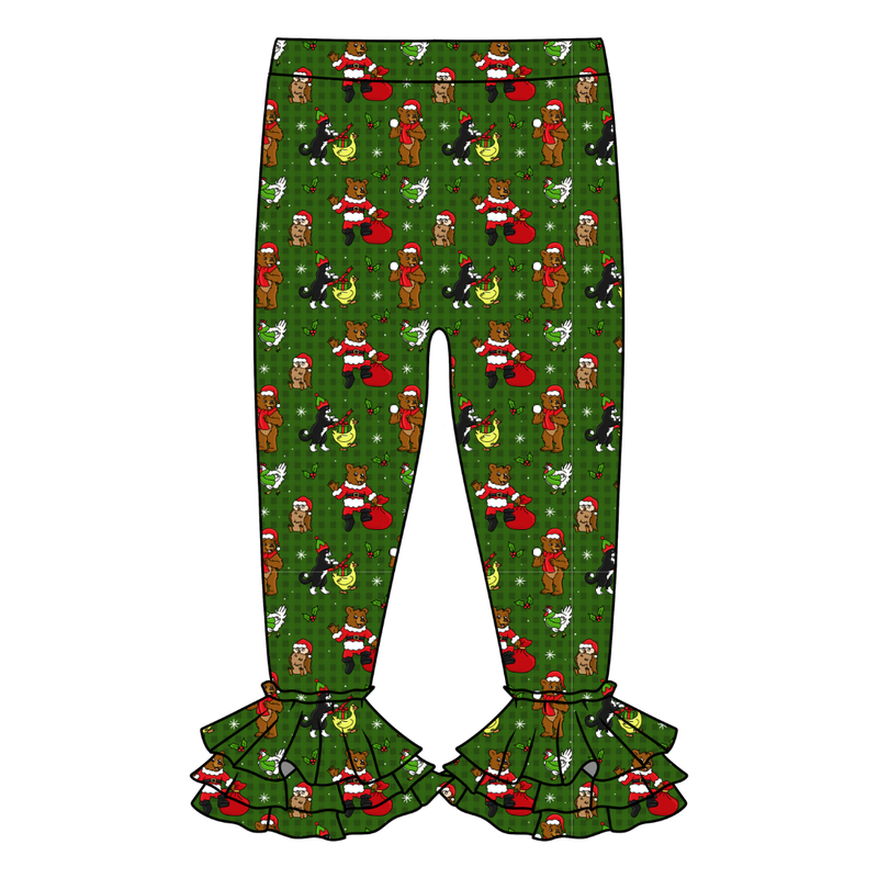 Cozy Cabin Christmas Juniper Ruffle Leggings - Knit - Pre Order - Christmas Special