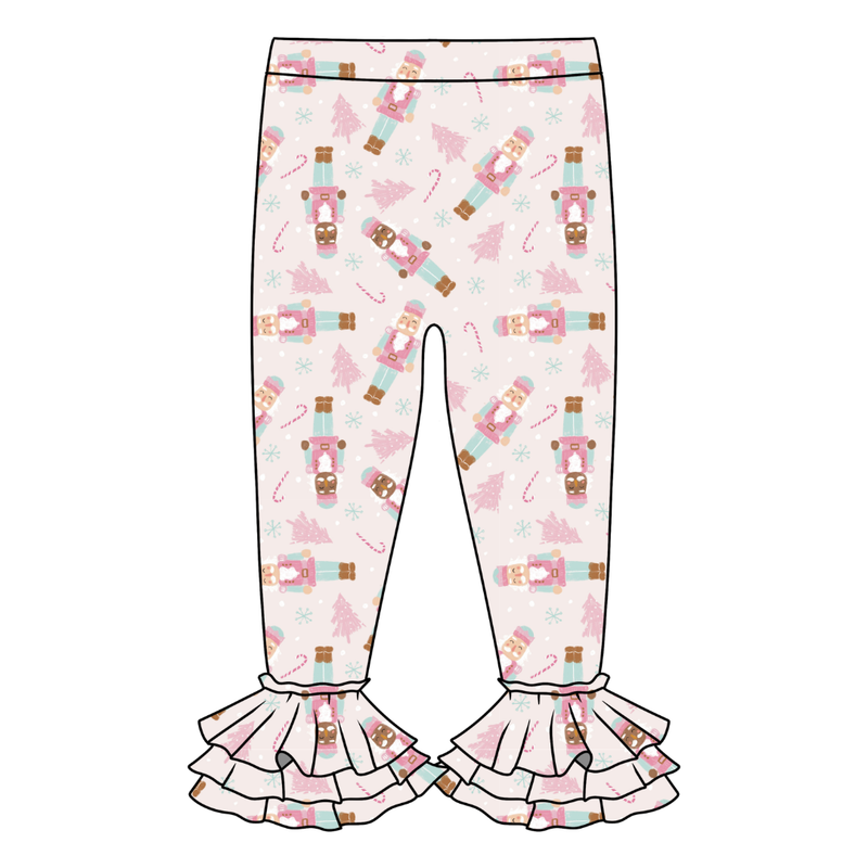 Sugarplum Juniper Ruffle Leggings - Knit - Pre Order - Christmas Special