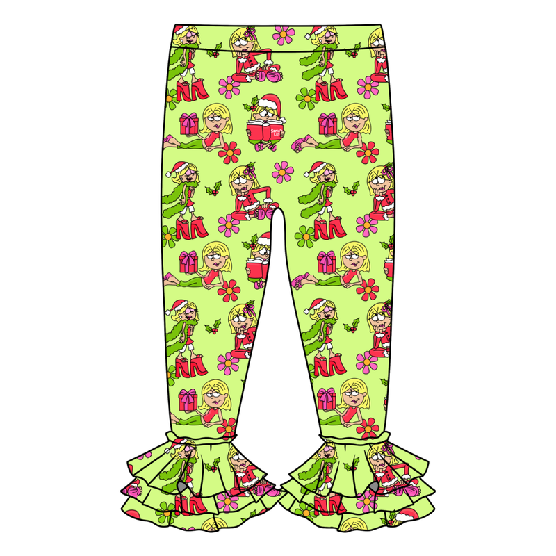 Merry Girl Era Juniper Ruffle Leggings - Knit - Pre Order - Christmas Special