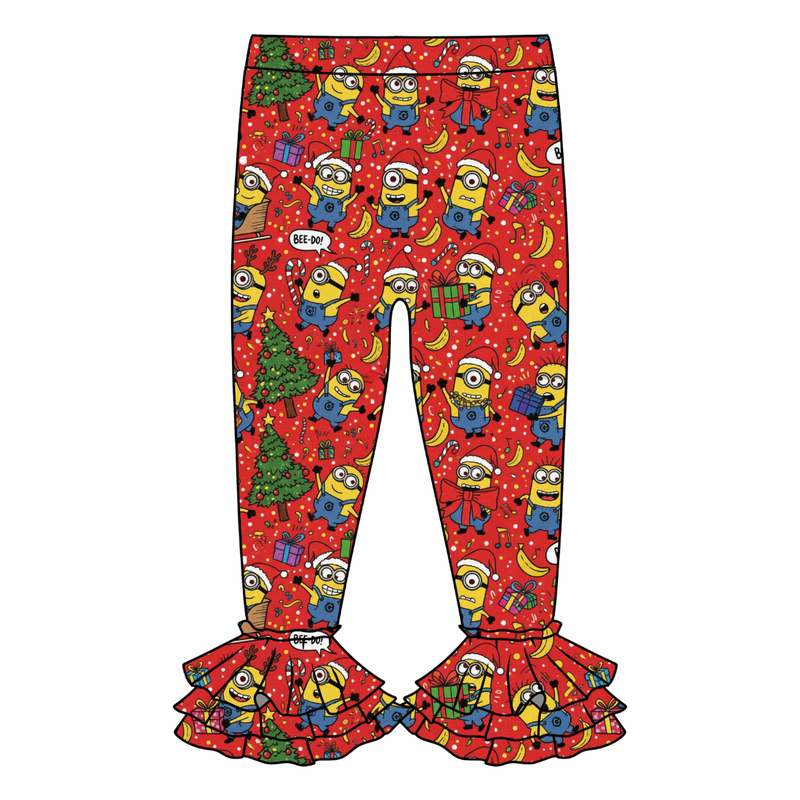 Holiday Shenanigans Juniper Ruffle Leggings - Knit - Pre Order - Christmas Special