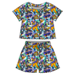 Limitless Orchid Ruffle Short Sleeve Short Set Bamboo - PRE ORDER
