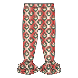 Candy Cane Lane Juniper Ruffle Leggings - Knit - Pre Order - Christmas Special