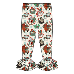 Christmas Sidekicks Juniper Ruffle Leggings - Knit - Pre Order - Christmas Special