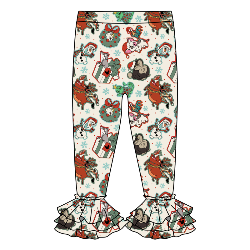 Christmas Sidekicks Juniper Ruffle Leggings - Knit - Pre Order - Christmas Special