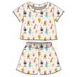 Playtime Pals Orchid Ruffle Short Sleeve Short Set Bamboo - PRE ORDER