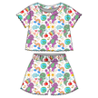 Learning is Magic Orchid Ruffle Short Sleeve Short Set Bamboo - PRE ORDER