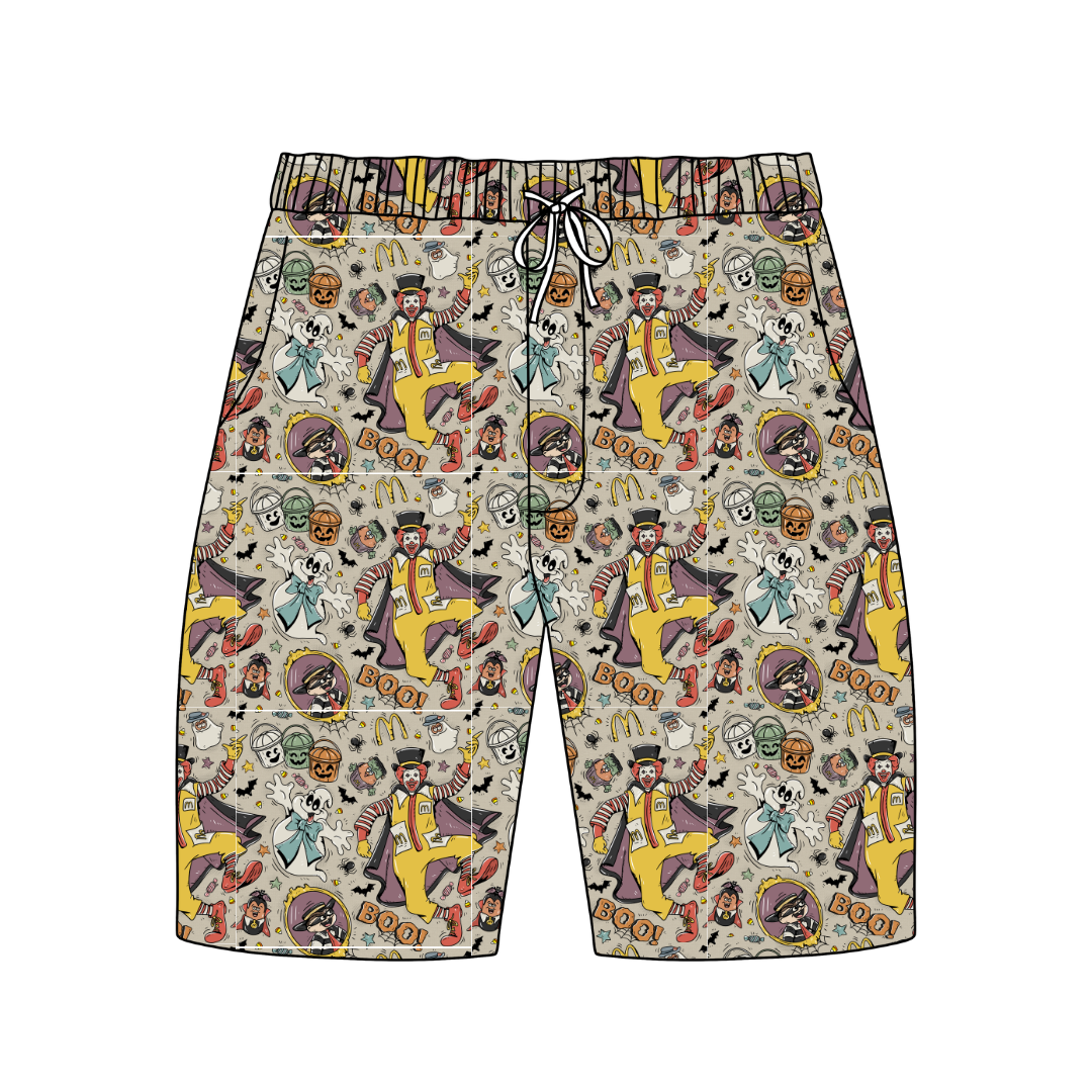 Midnight Snack Squad Chill Extended Length Adult Pajama Bamboo Shorts - Pre Order