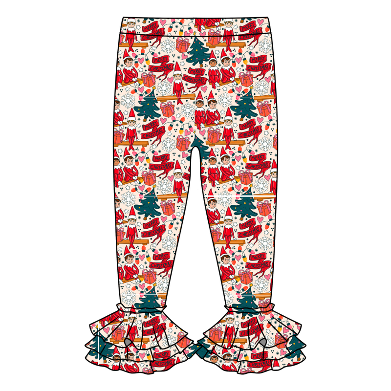 Milk & Mischief Juniper Ruffle Leggings - Knit - Pre Order - Christmas Special