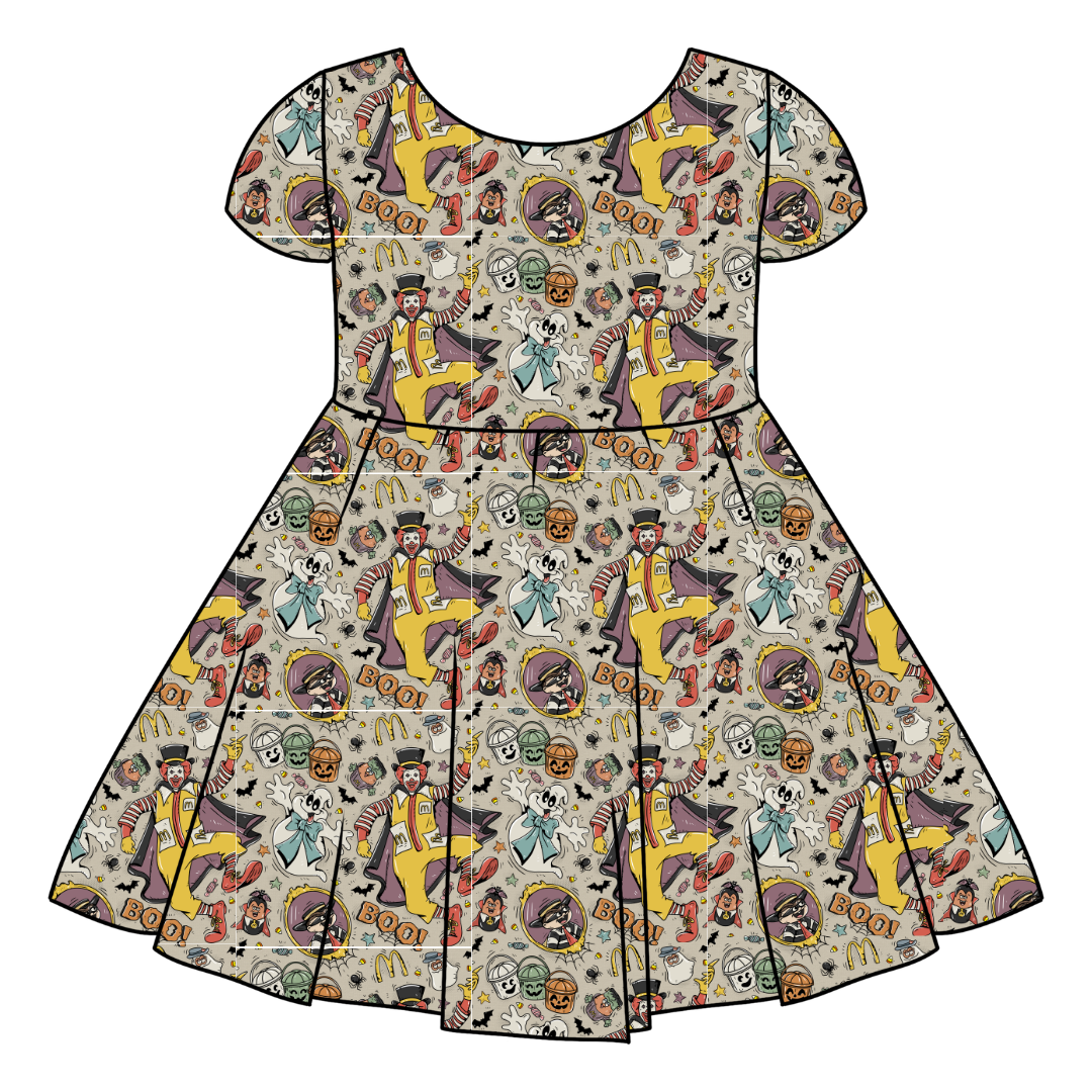 MIDNIGHT SNACK SQUAD - Honey Girl's Twirl Dress Bamboo - PRE ORDER