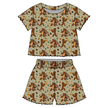 Woodland Melody Orchid Ruffle Short Sleeve Short Set Bamboo - PRE ORDER